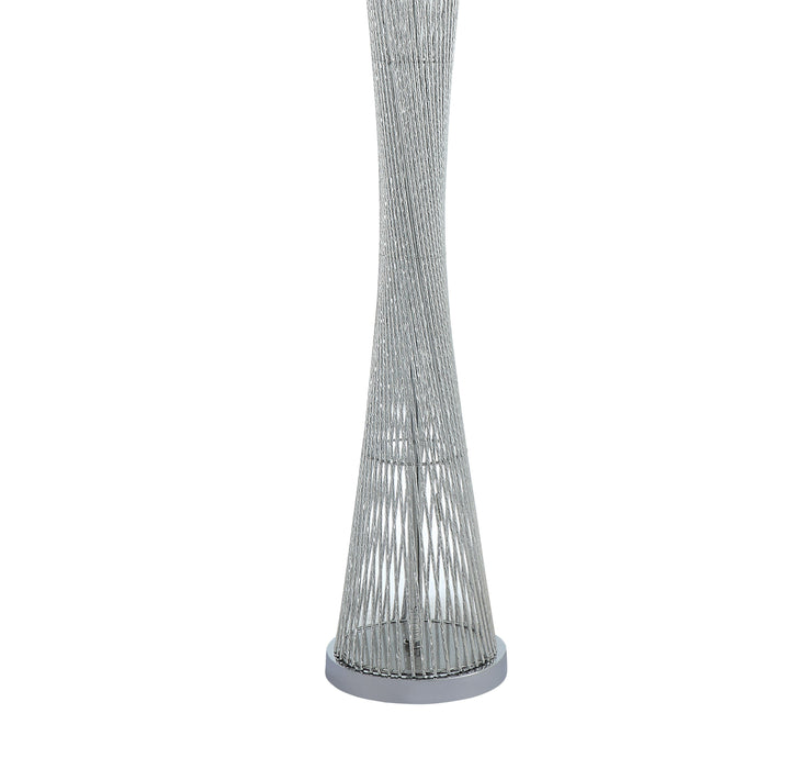 led Night Light, Silver Finish Luxurious Floor Lamp Modern Aesthetic Living Room Bedroom Lamps