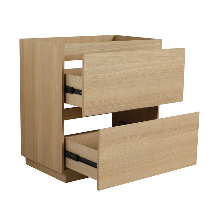 Modern Freestanding Bathroom Vanity Cabinet With Double Drawer