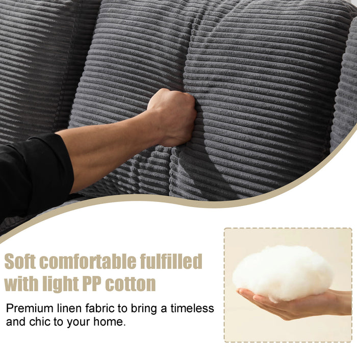 Modern Minimalist Modular Sectional Sofa Set, Upholstered Sleeper Couch