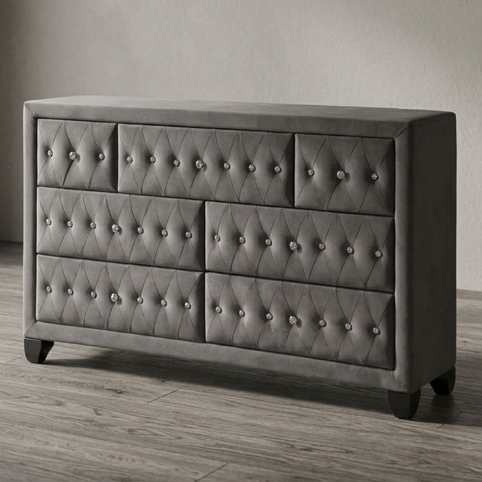 Sophia - 7 Drawer Dresser - Gray