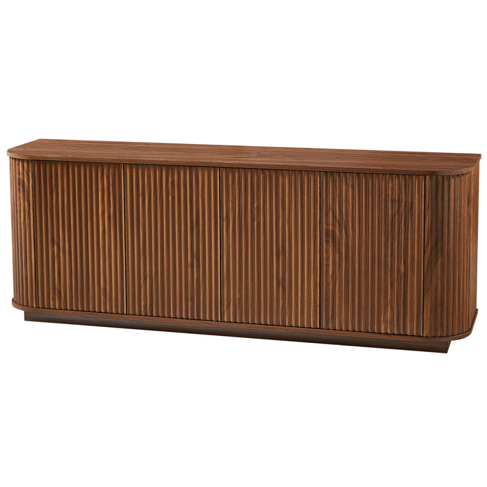 Contemporary Sideboard Storage Cabinet TV Stand With Wave Pattern