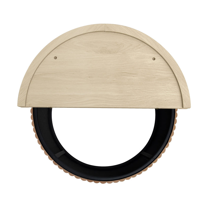 Coffee Table, Round Coffee Table, Modern Side Tables Accent End Table For Living Room, Apartment - Natural