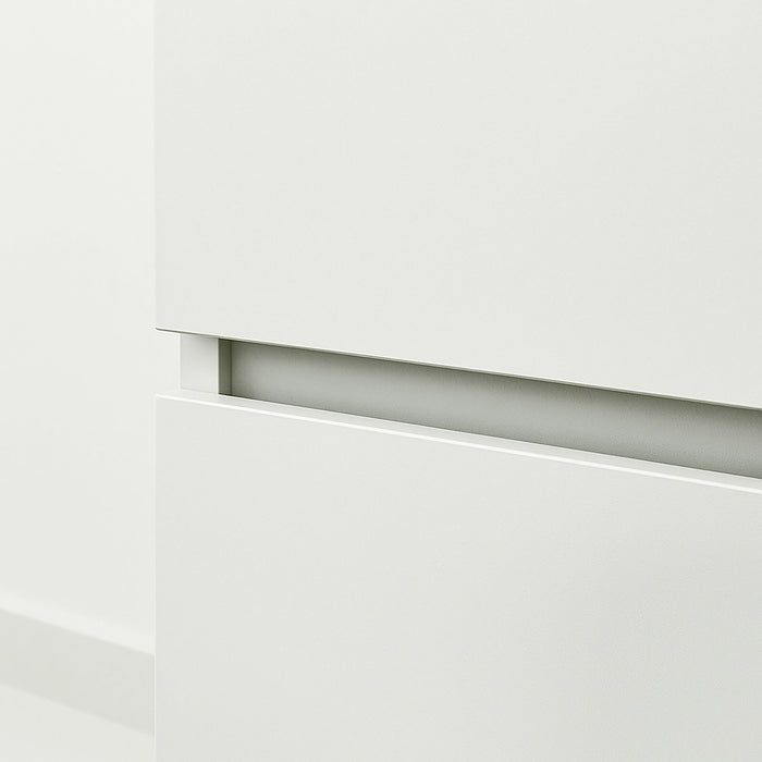 Elise - Modular Wood Closet System With Mirror In Customizable Storage Solution - White