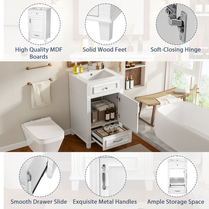 Bathroom Vanity With Sink, Drawer & Soft Closing Door