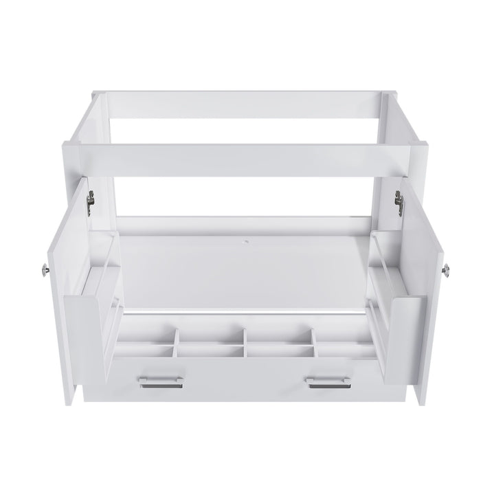42" Bathroom Vanity Base With Doors And Drawer - White