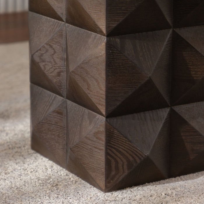 Side Table With 3D Embossed Pattern Design