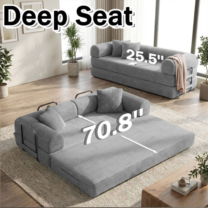 Convertible Sofa Bed With Removable Pillows
