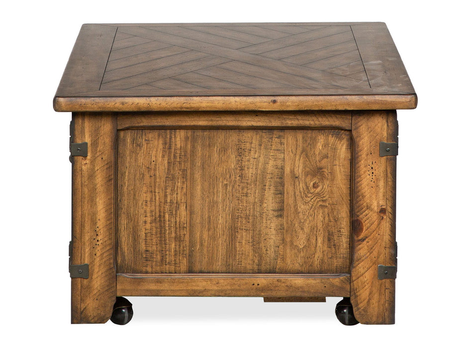 Chesterfield - Top Storage Cocktail Table With Casters - Farmhouse Timber