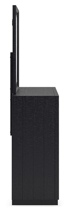 Londer - Dresser And Mirror - Black