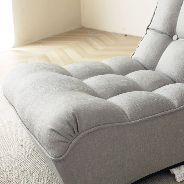 Lazy Sofa Balcony Leisure Chair Bedroom Sofa Chair Foldable Reclining Chair Leisure Single Sofa Functional Chair - Cement Gray
