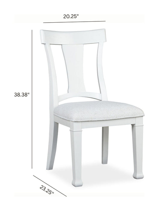 Kingston - Upholstered Side Chair (Set of 2) - Whisper White And Cerused Nutmeg