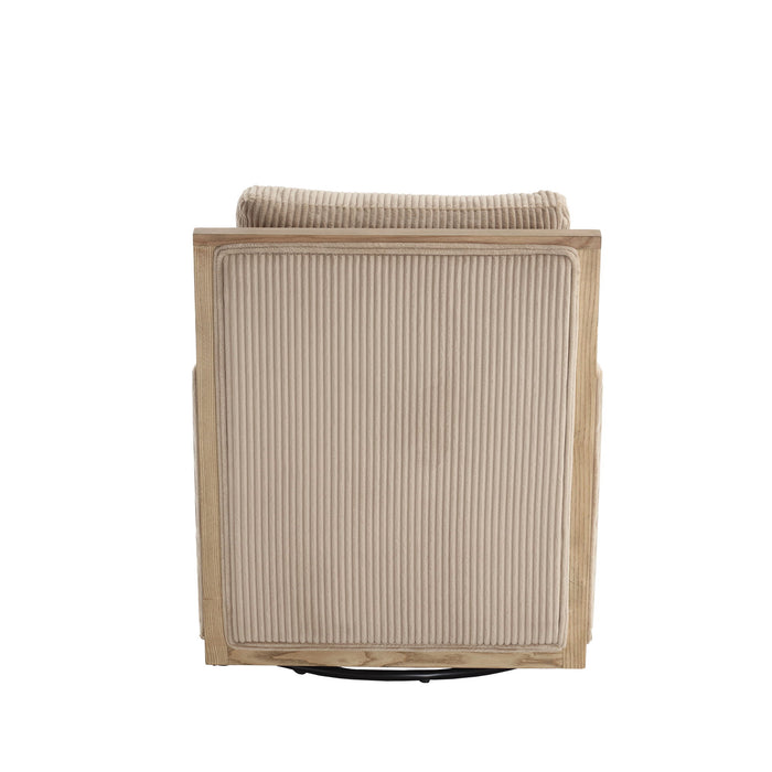 Comfy Accent Barrel Chair, 360 Degree Swivel