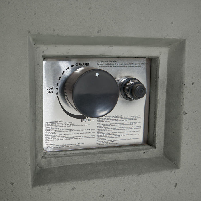 Modern 50,000 Btu Square Fire Table With Propane Tank