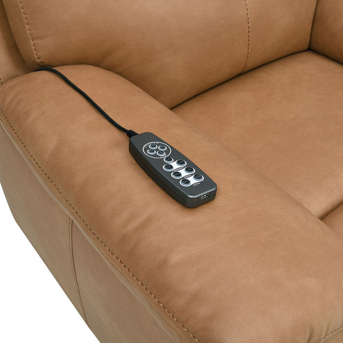 Chavis - Power Motion Loveseat With USB & Power Headrest - Brown