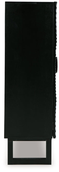 Fosterman - Accent Cabinet - Distressed Black