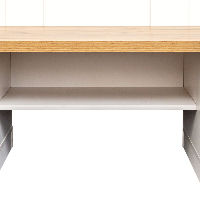 Farmhouse 4 In 1 Hall Tree With Wood Grain Bench And Top