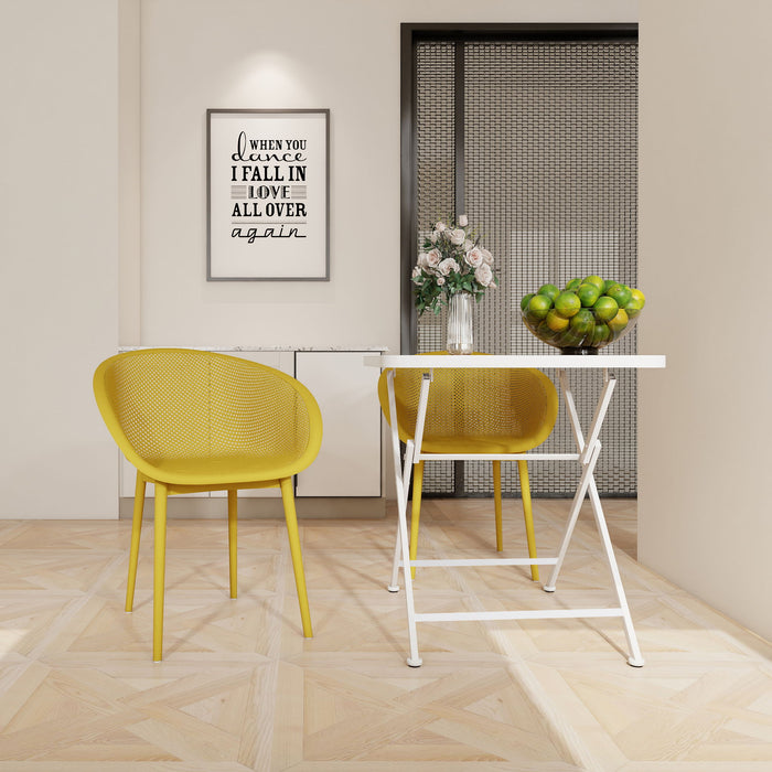 2 Pack Lounge Chair Set & Folding Square Table