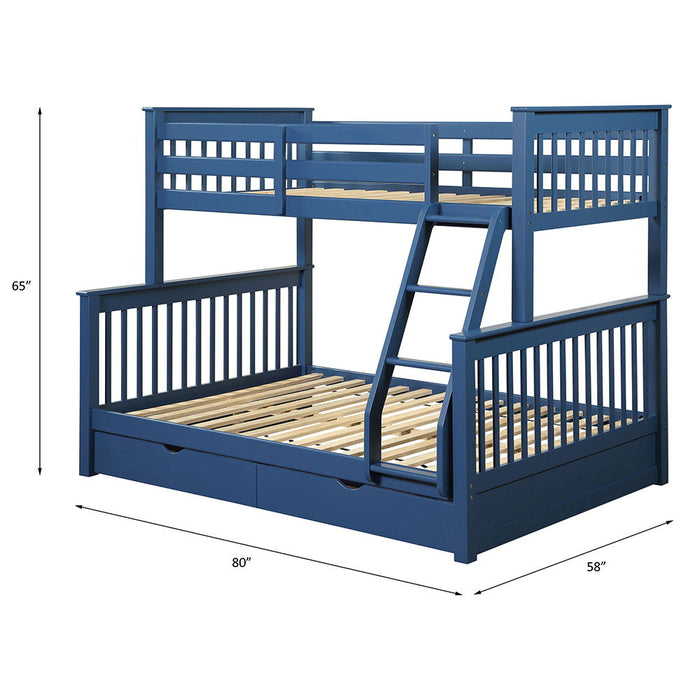 Haley II - Twin Over Full Bunk Bed With Storage