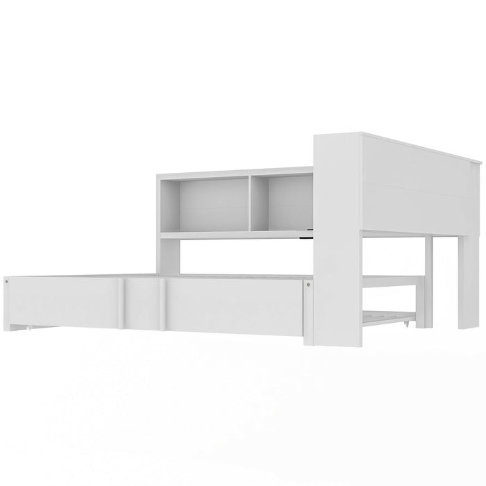 Daybed With Trundle, Storage Cabinets And USB Ports