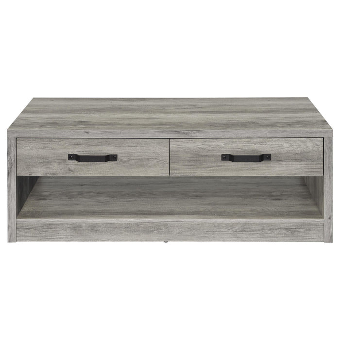 Nuberg - 2 Piece And End Table Set With Storage Drawers - Gray