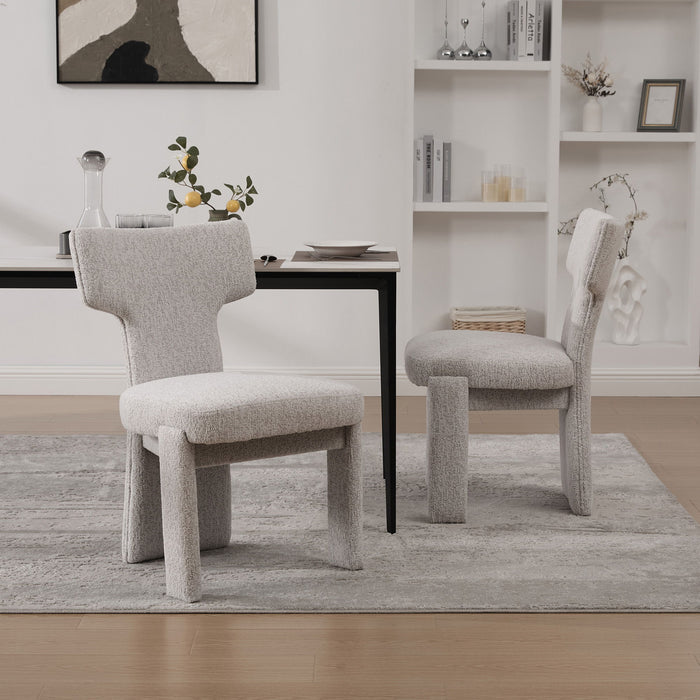 Armless Curved Back Accent Chairs