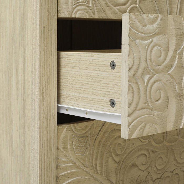 3 Drawer Cabinet, American Furniture, Suitable For Bedroom, Living Room, Study - Natural