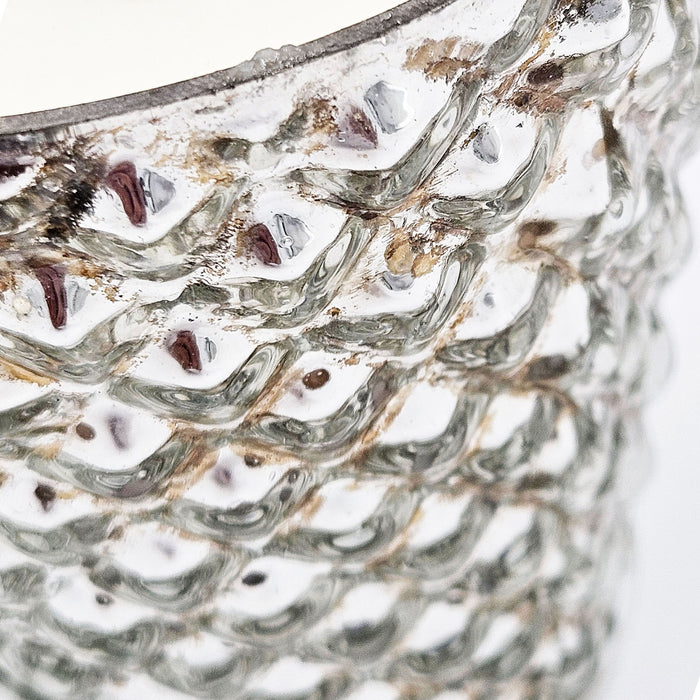 Scented Soy Wax Candle Glass (Set of 4) - Silver