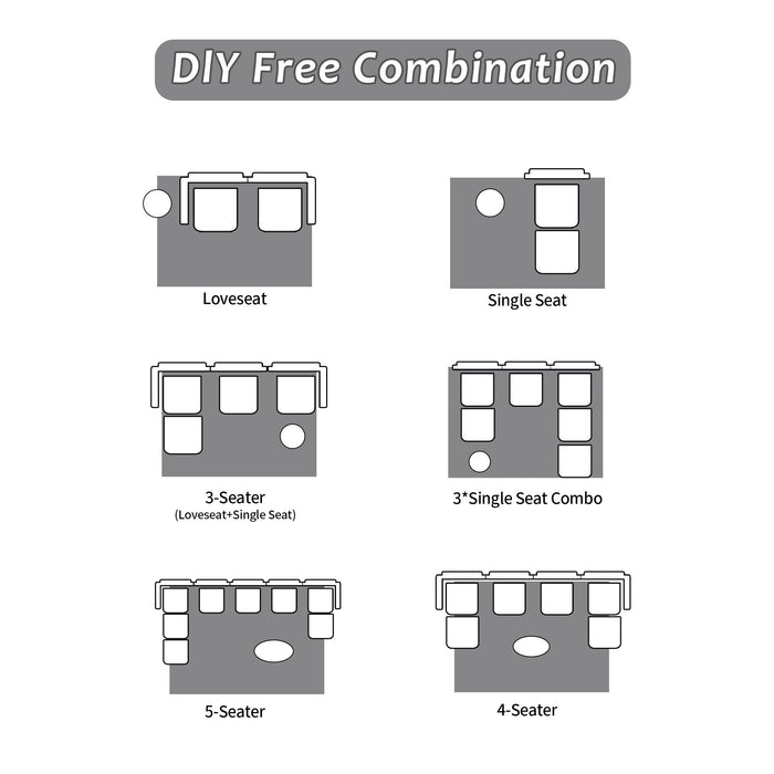 Single Chaise Longue With Movable Ottoman For Living Room