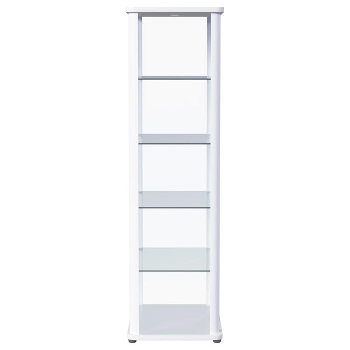 Aero - 5-Shelf Display Curio Cabinet With Led Lighting