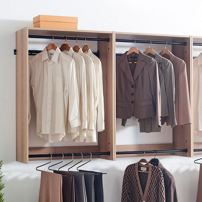 Devi - Wall Mounted Wood Closet System, Modular Units