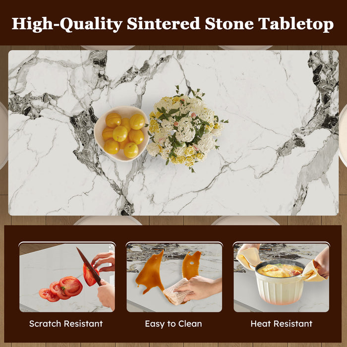 Dining Table Set With Storage, Includes Chairs For Kitchen