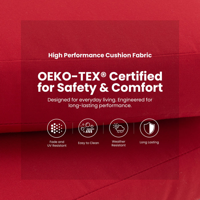 Outdoor Swivel Bar Chairs, 360 Degree Rotation, Ergonomic Backrest (Set of 2)