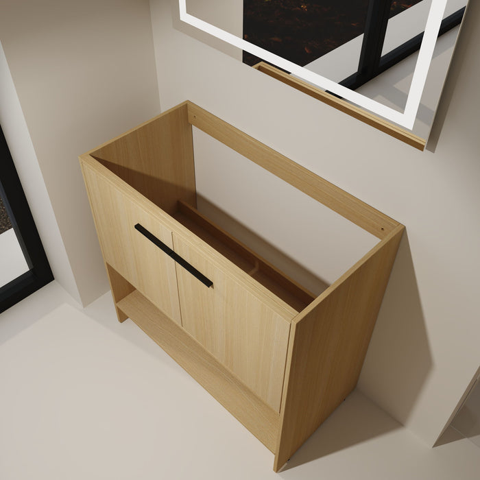 Modern Freestanding Bathroom Vanity With 2 Doors