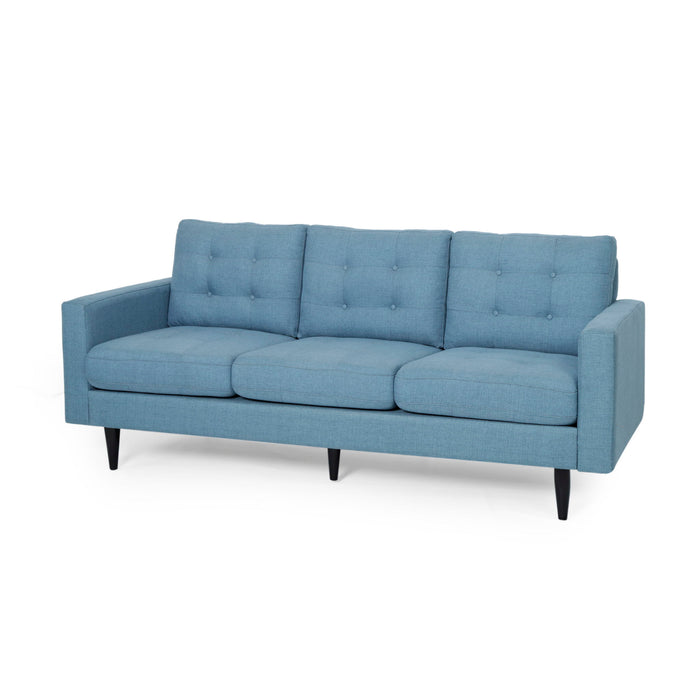 Jenny - Contemporary Tufted Fabric 3 Seater Sofa