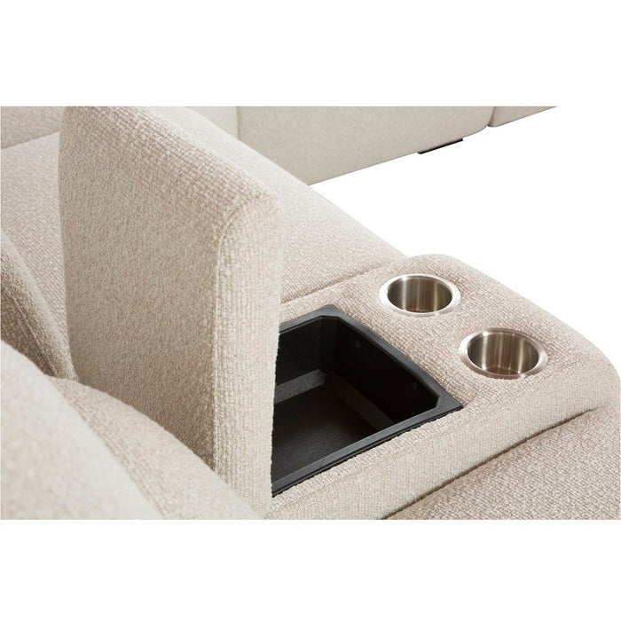 Dayana - Power Motion Sectional Sofa - Beige Boucle