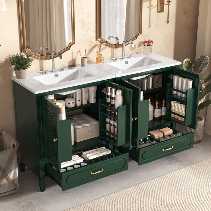 Bathroom Vanity With Sink, Soft Closing Door, Multi Functional Storage
