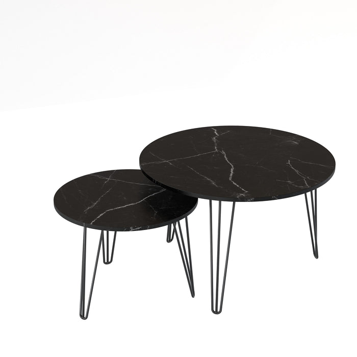 Round Nesting Coffee Table For Living Room (Set of 2)