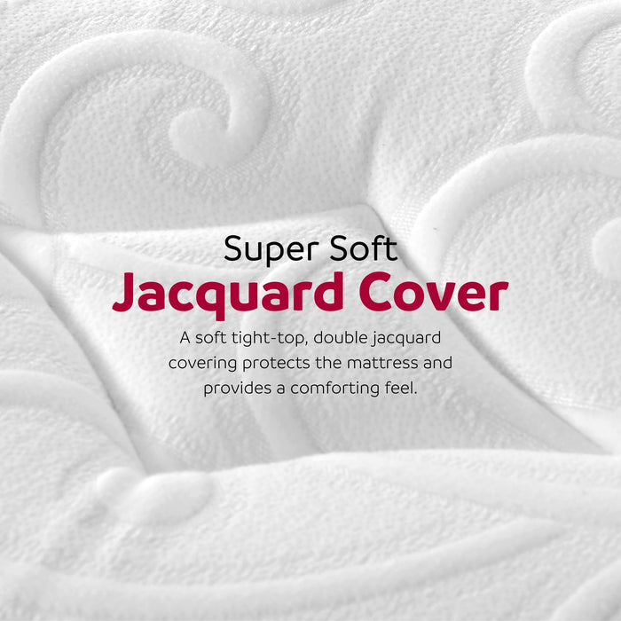 Ultra Plush 13" Gel Memory Foam Mattress For King Size Bed With Double Layered Jacquard Cover - Gray / White