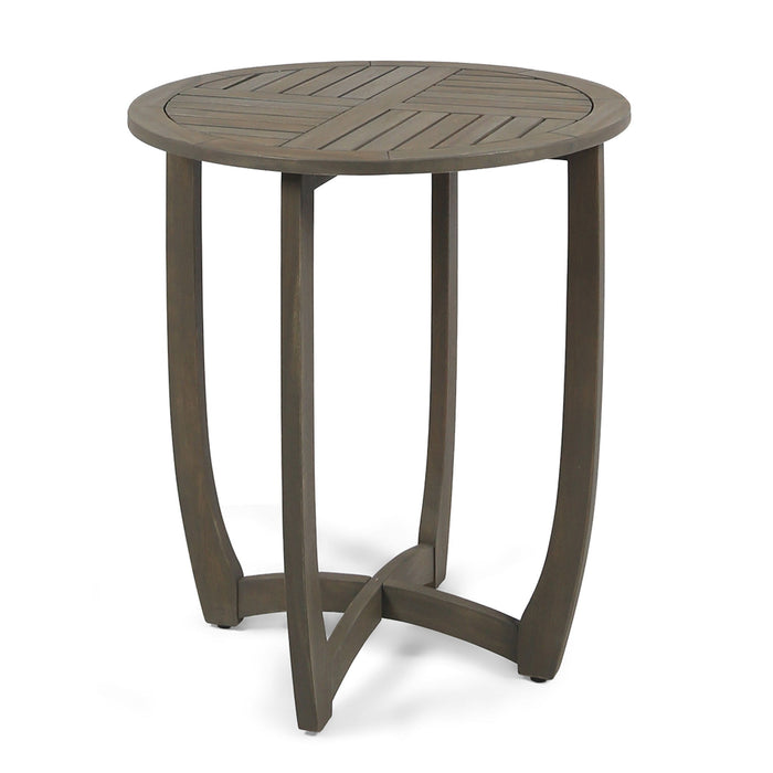 Hermosa - Rustic Circular Bistro Table - Gray