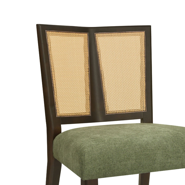 Mid Century Rattan Dining Chair Without Arms Set
