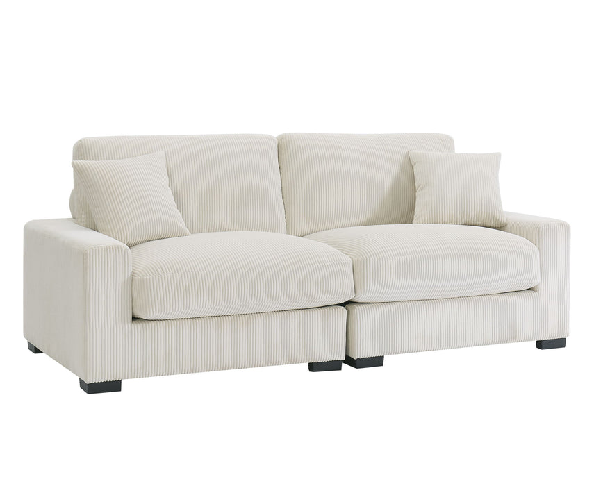 4 Seater Oversized Sectional Sofa With 2 Ottoman And 2 Pillows