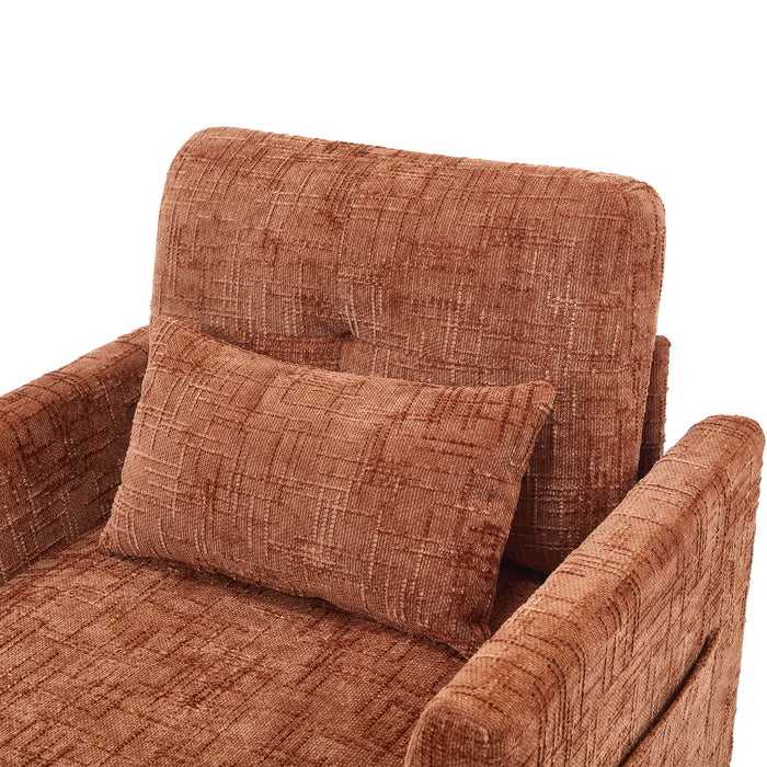 Multifunctional Chenille Recliner Sofa With Storage And Phone Bracket