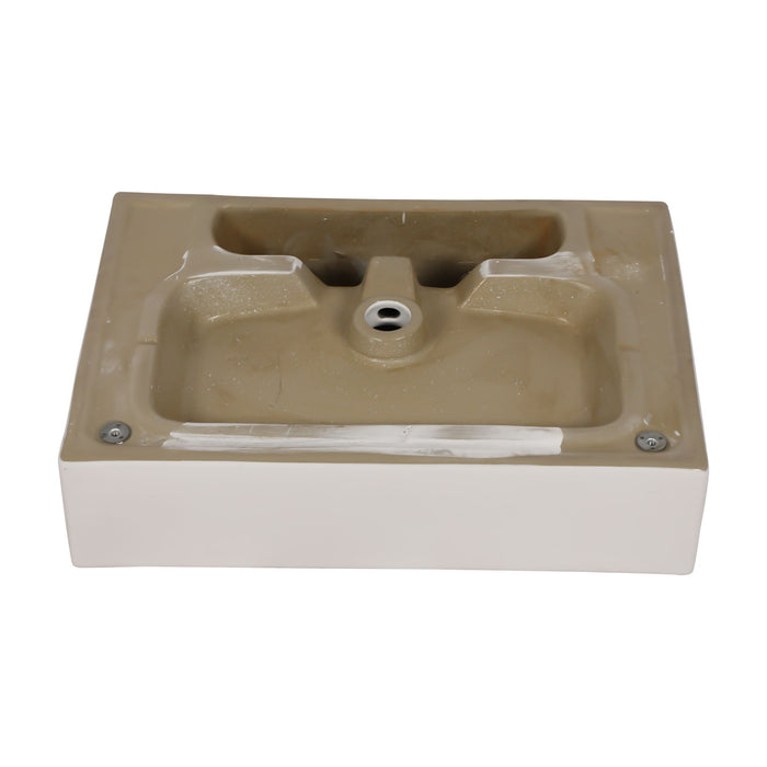 Ceramic Console Bathroom Sink With Overflow