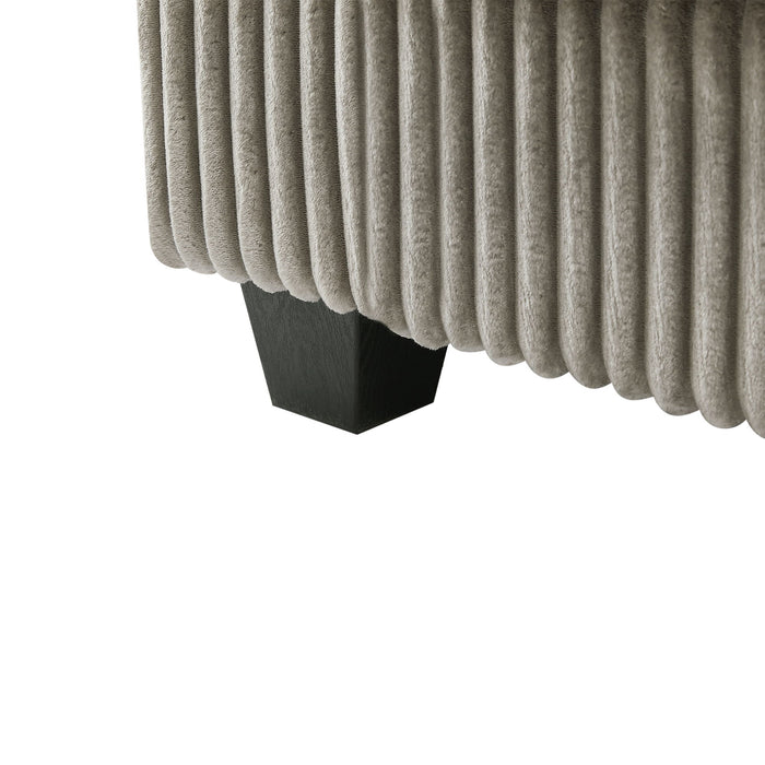 Modern 4 Seater Corduroy Sofa Couch With USB Ports And Hidden Storage