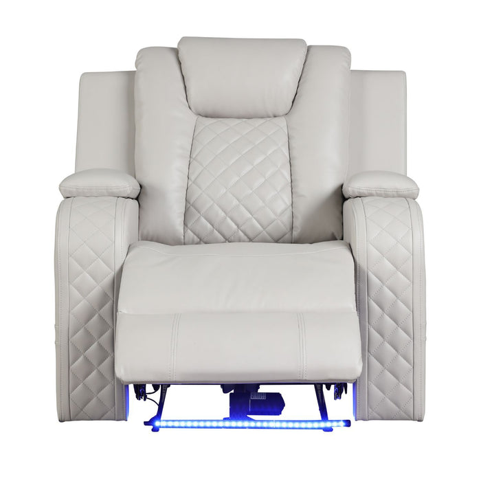 Benz - LED & Power Recliner Chair With Adjustable Headrest