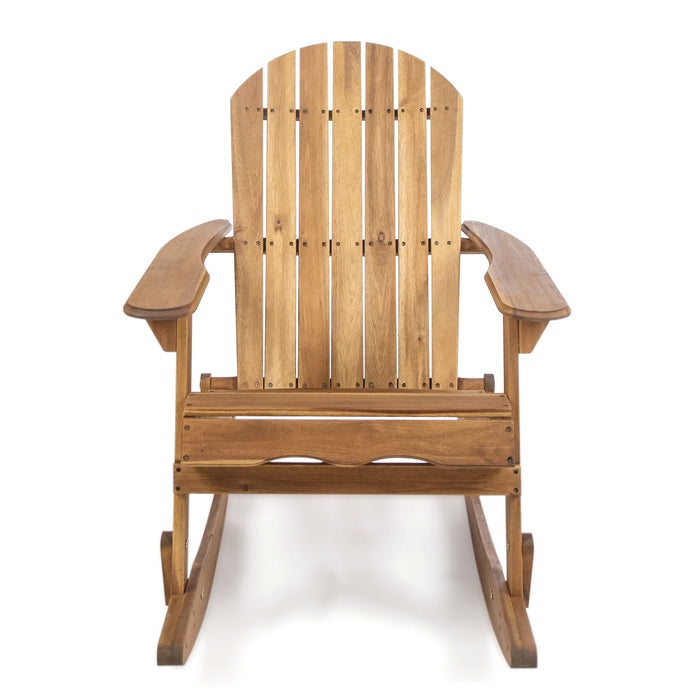 Outdoor Adirondack Rocking Chair With Hand Crafted Details