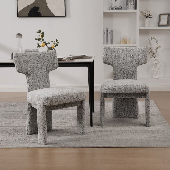 Armless Curved Back Accent Chairs