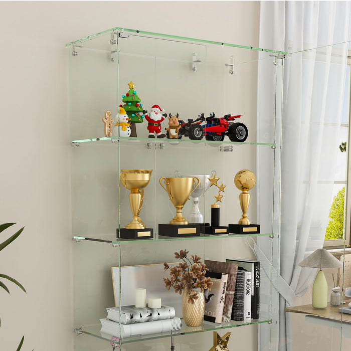 Premium 5 Tier Glass Display Case With 5 Dynamic LED Modes