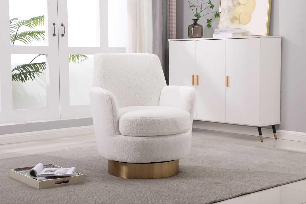 Teddy Swivel Barrel Chair, Swivel Accent Chairs Armchair For Living Room