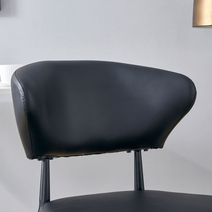 Minimalist Ergonomic Dining Chair With Curved Backres (Set of 4)